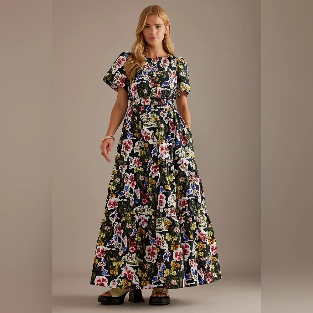 NWT Anthropologie The Somerset Maxi Dress Size XXS - Picture 3 of 13